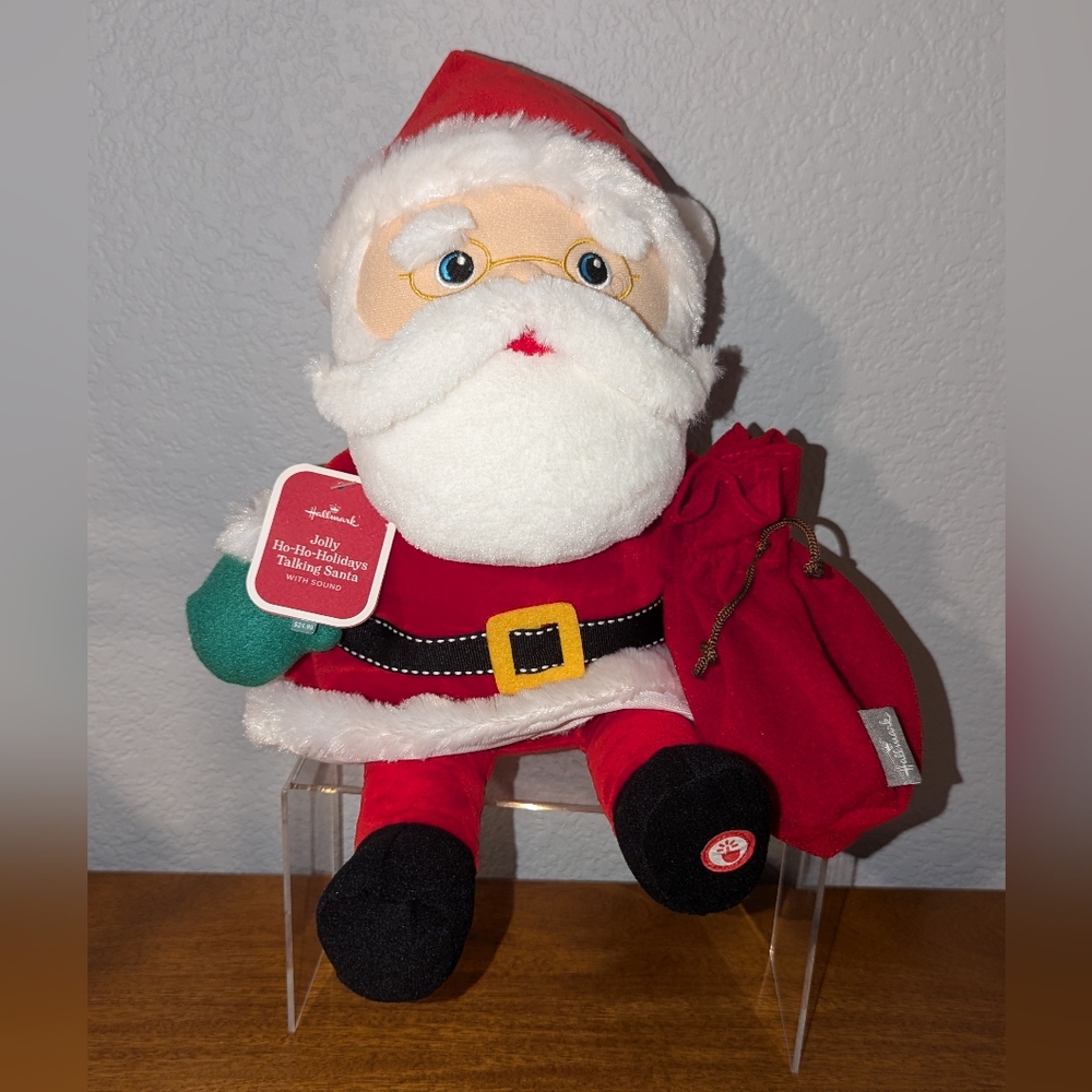 2018 HALLMARK  HOLIDAYS TALKING SANTA PLUSH CHRISTMAS 12” INCHES